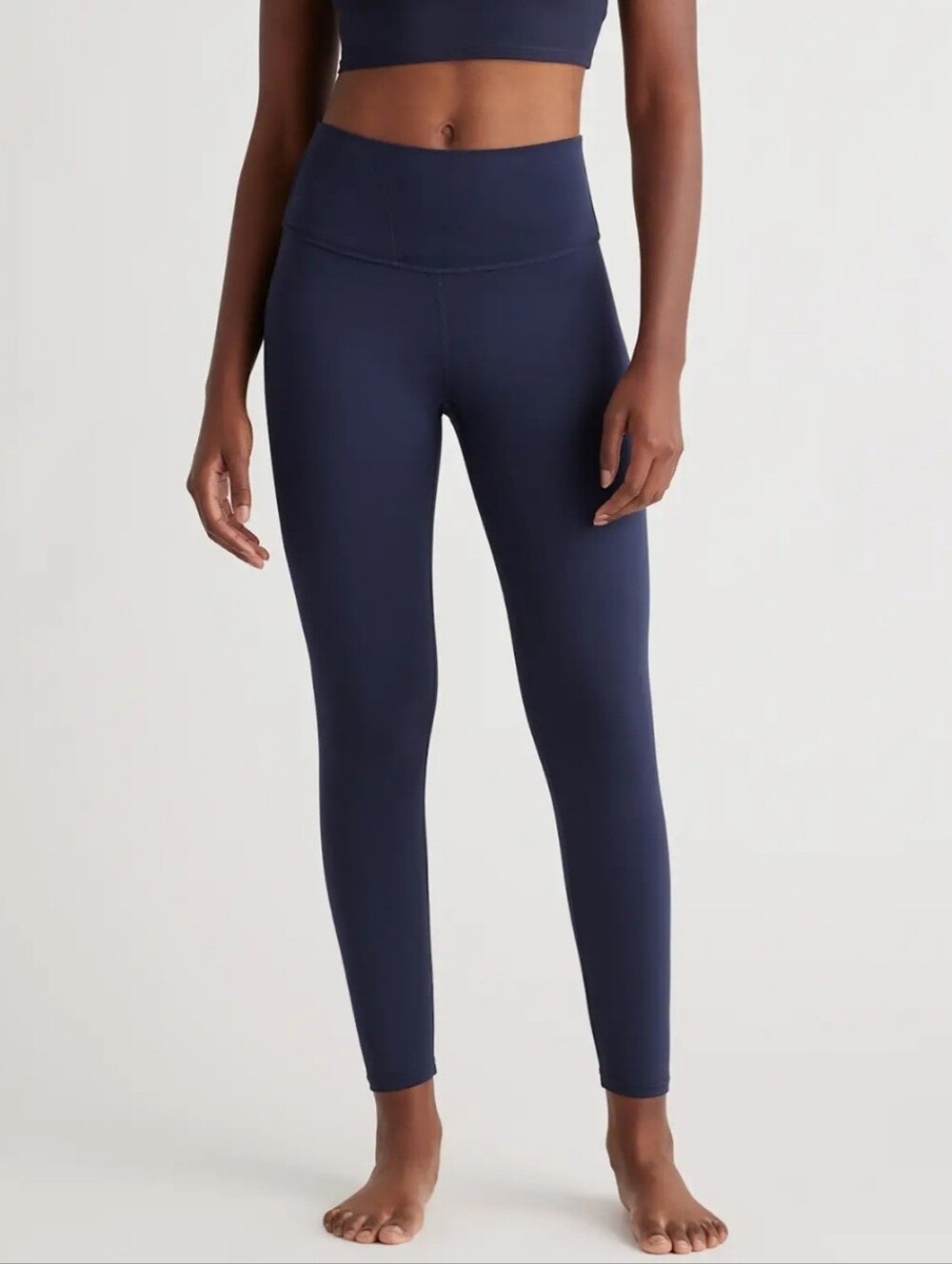 Quince Women's Ultra-Form High-Rise Capri - 21" Inseam, Large, Blue